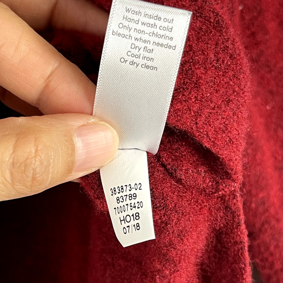 Athleta Merino Wool Blend Transit Pullover Turtleneck Sweater Womens Medium Red - Picture 8 of 13